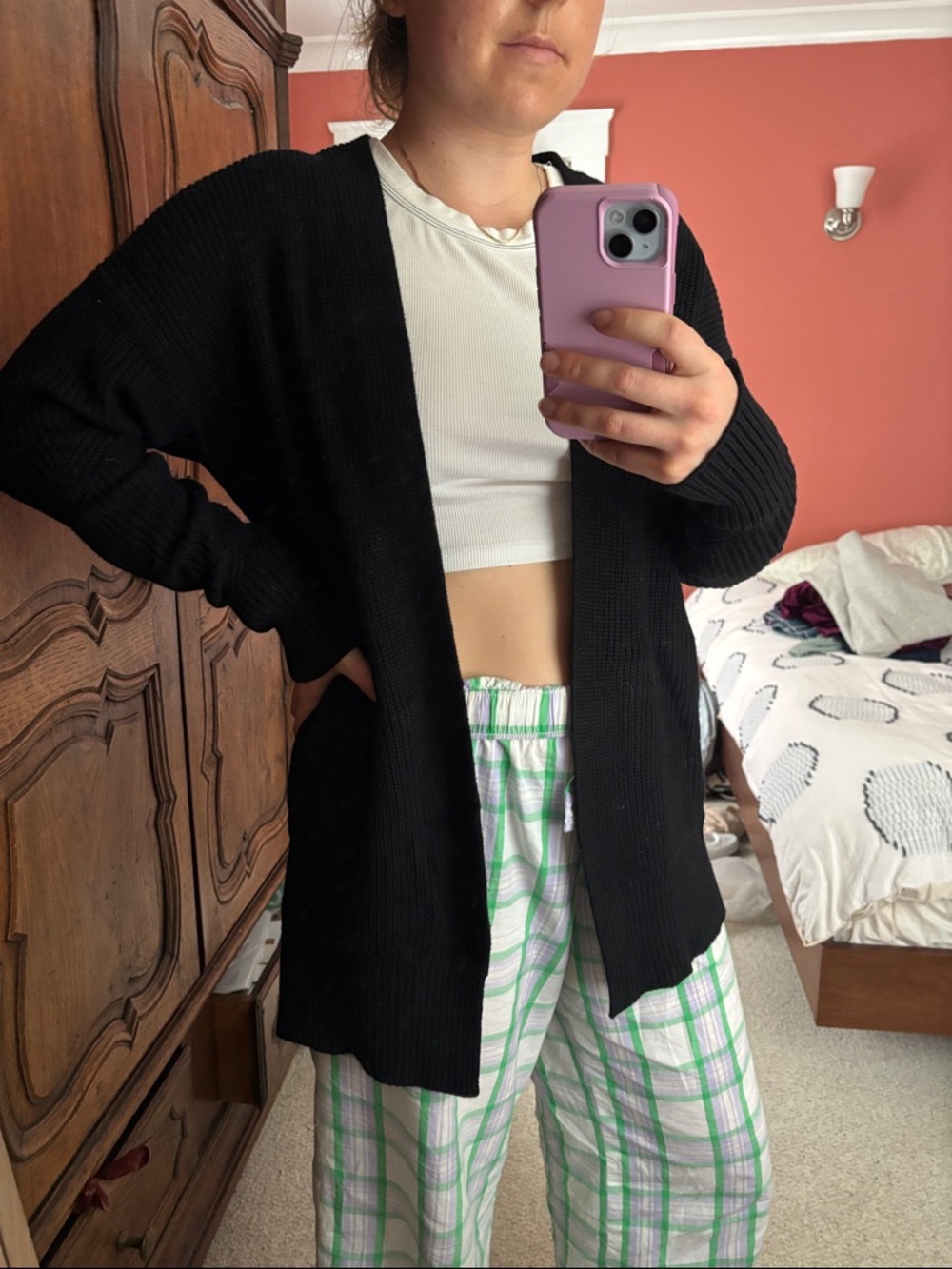 Lululemon Black Open-Front Women’s Knit Cardigan size m/l